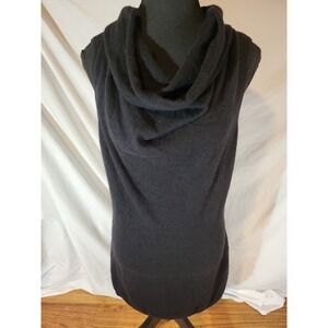 Magaschoni 100% Cashmere Size M Sweater Dress Black Cowl Neck